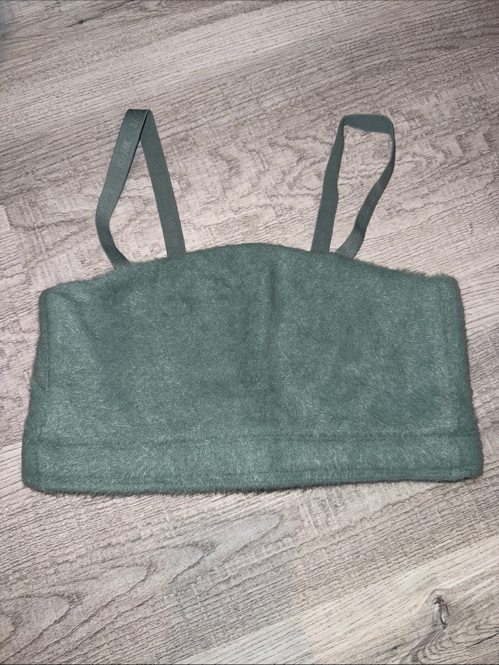 Whitney Eyelash Knit Bandeau in Leaf Green